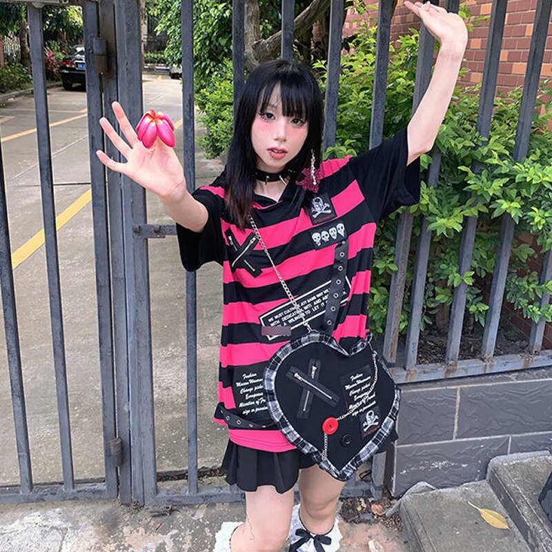 Striped Devil Ears Hoodie